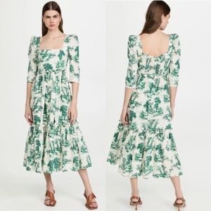NWT Cara Cara Bluehill Forest Toile Dress